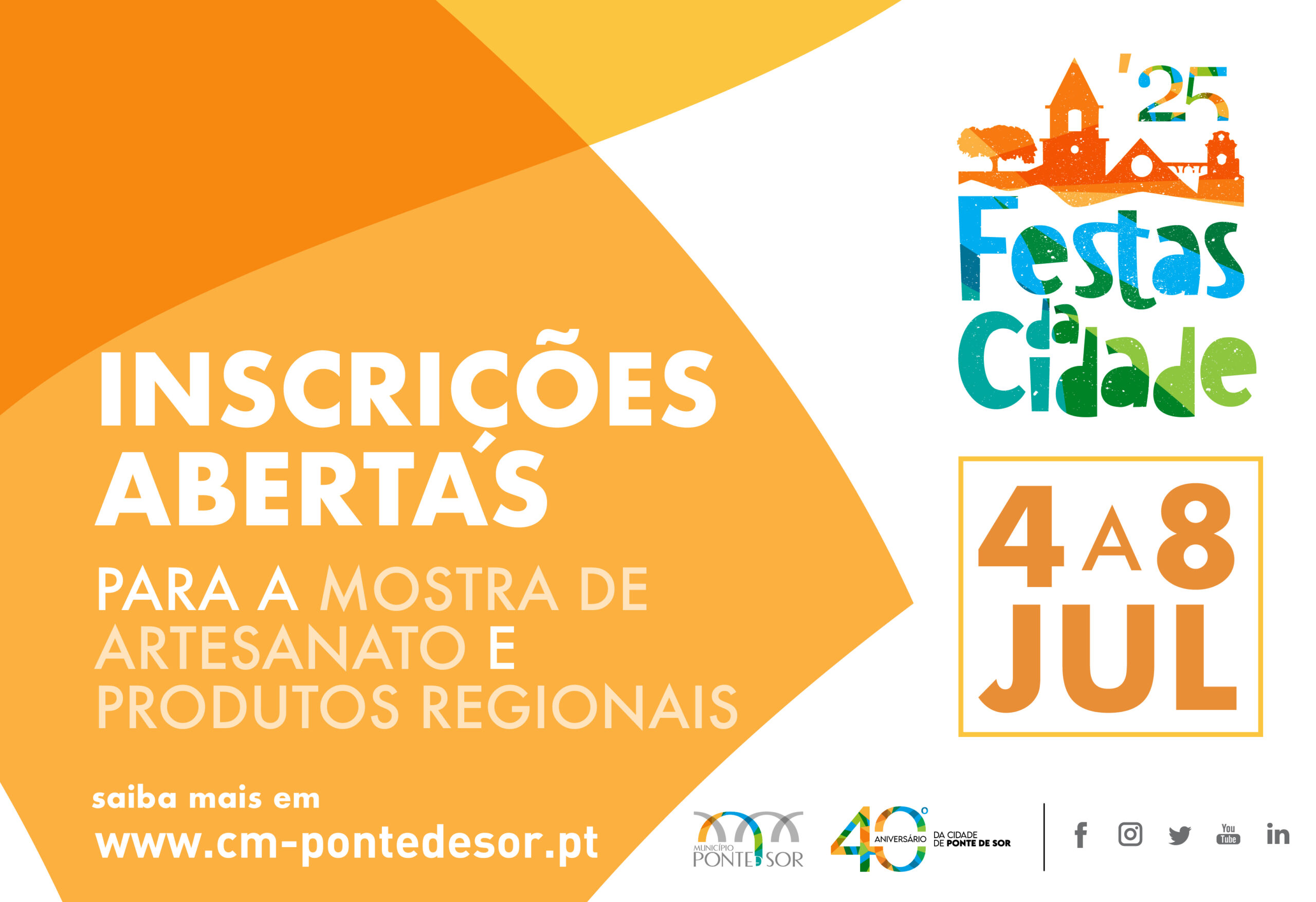 Festas da Cidade | Inscrição Mostra de Artesanato e Produtos Regionais